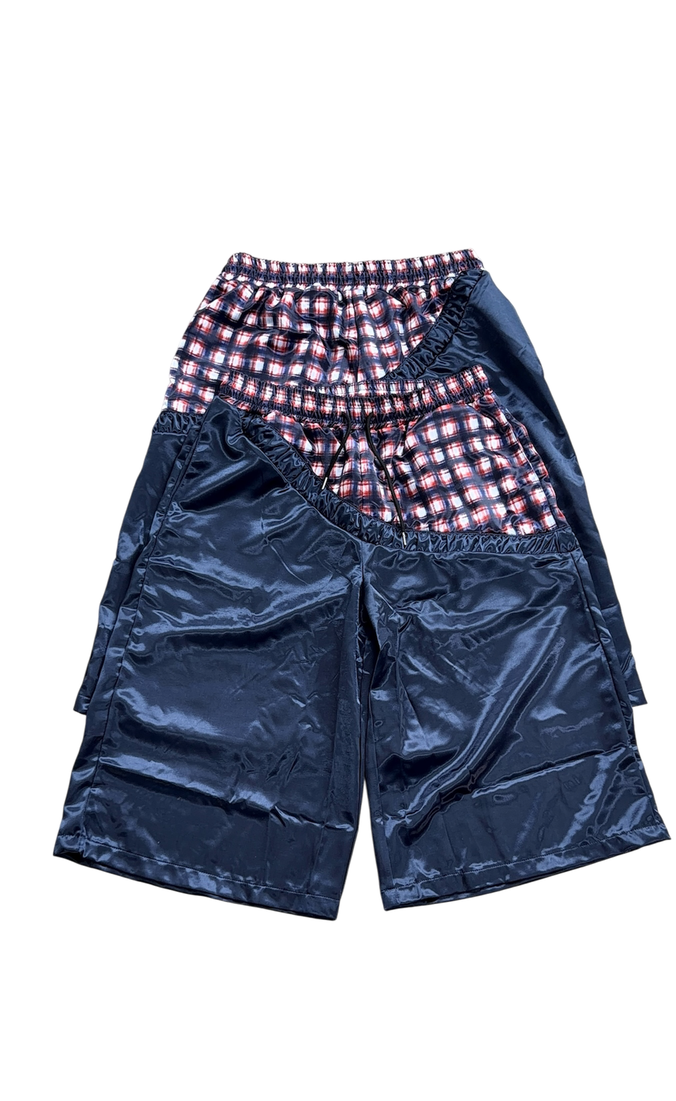 Navy Slanted Hoop Shorts