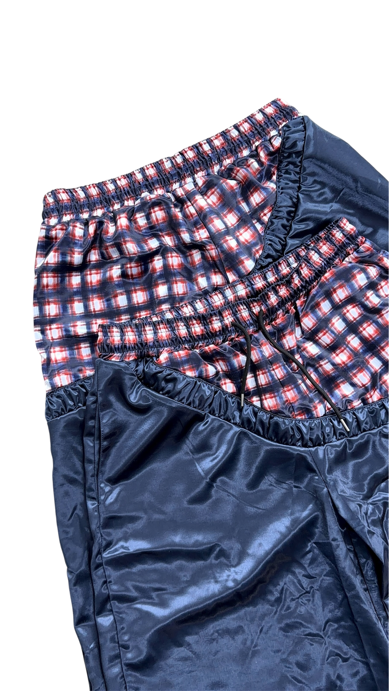 Navy Slanted Hoop Shorts